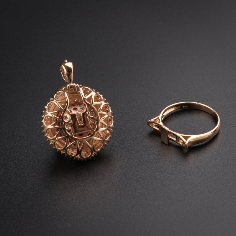 阿卡牛血红珊瑚吊坠戒指两用 - 红掌柜