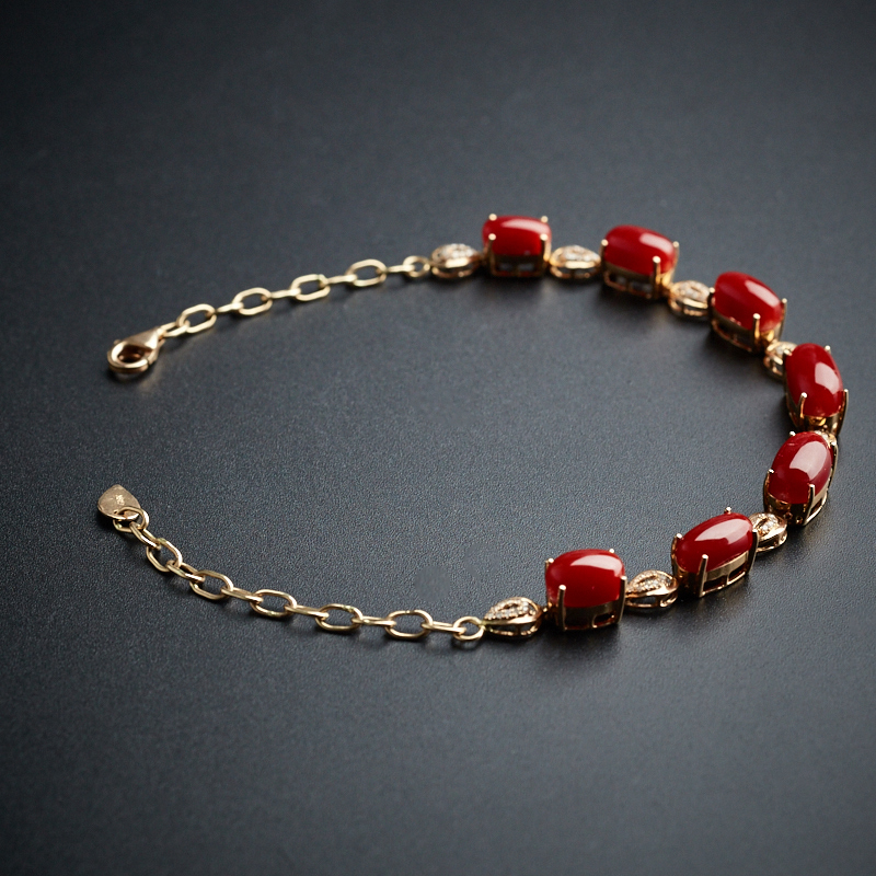 18K金镶钻珊瑚-红掌柜