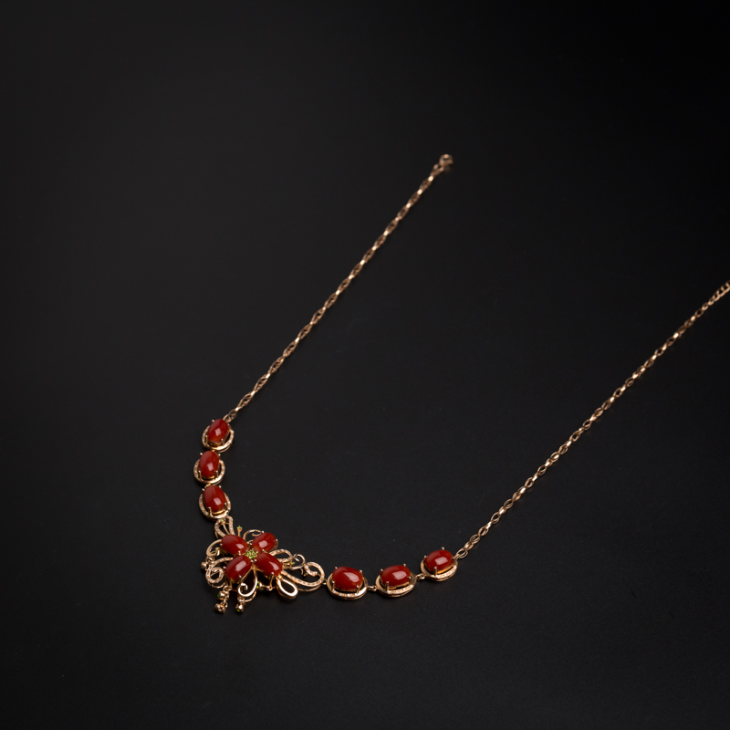 珊瑚项链-红掌柜珠宝