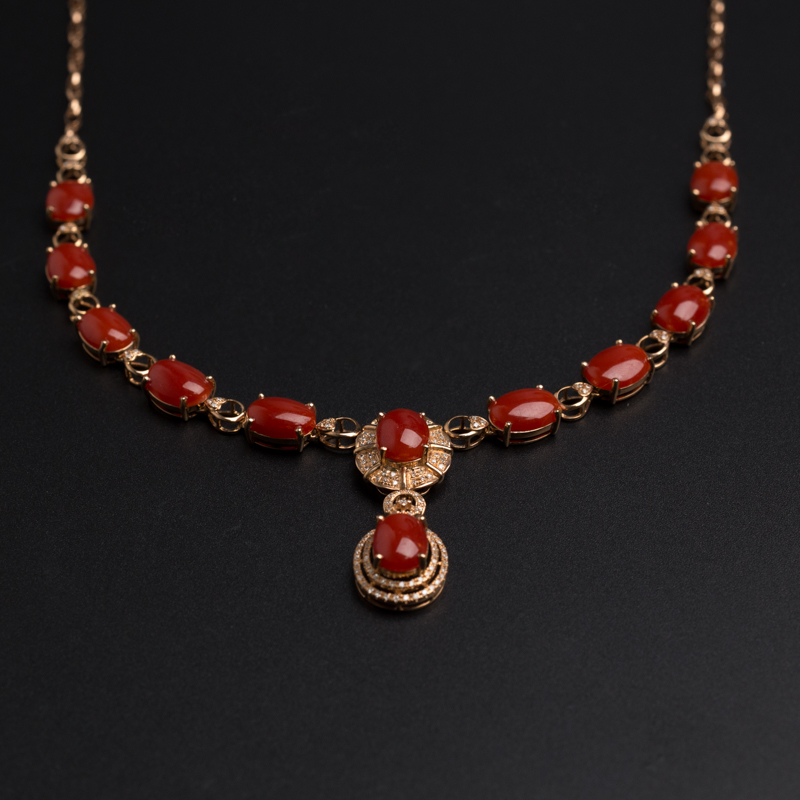红珊瑚项链-红掌柜珠宝