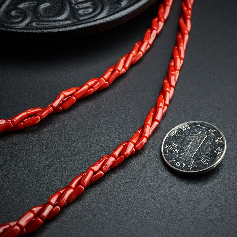 天然沙丁红珊瑚项链-红掌柜