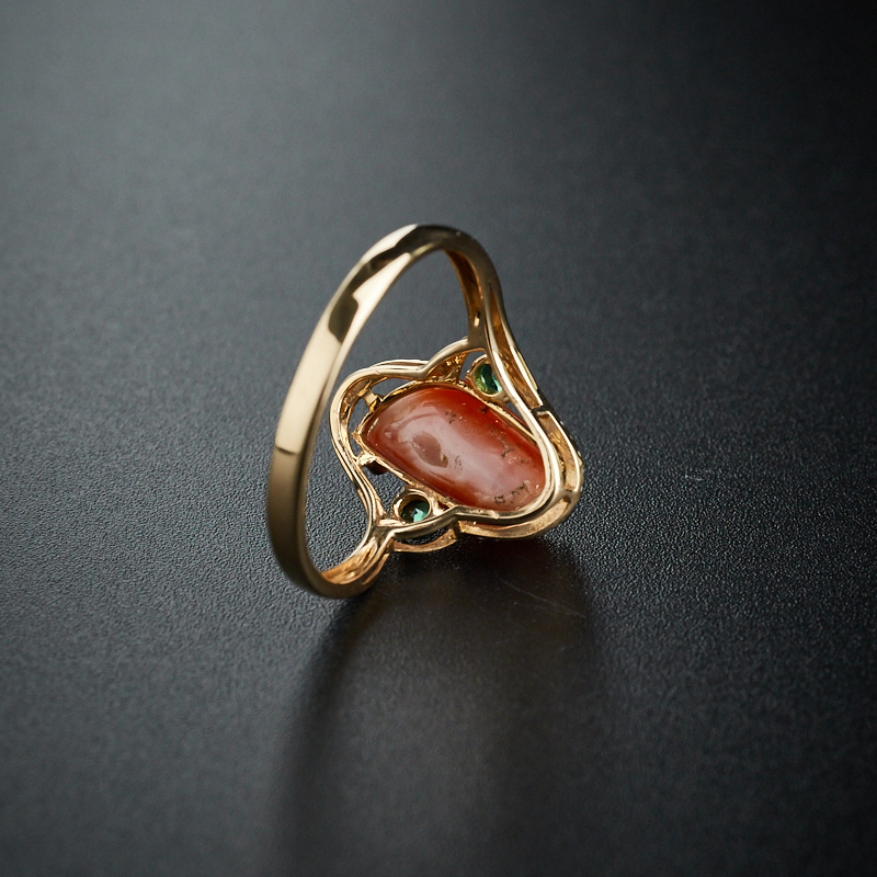 天然红珊瑚戒指-红掌柜