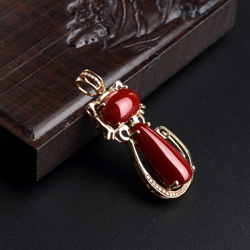 红珊瑚吊坠-红掌柜