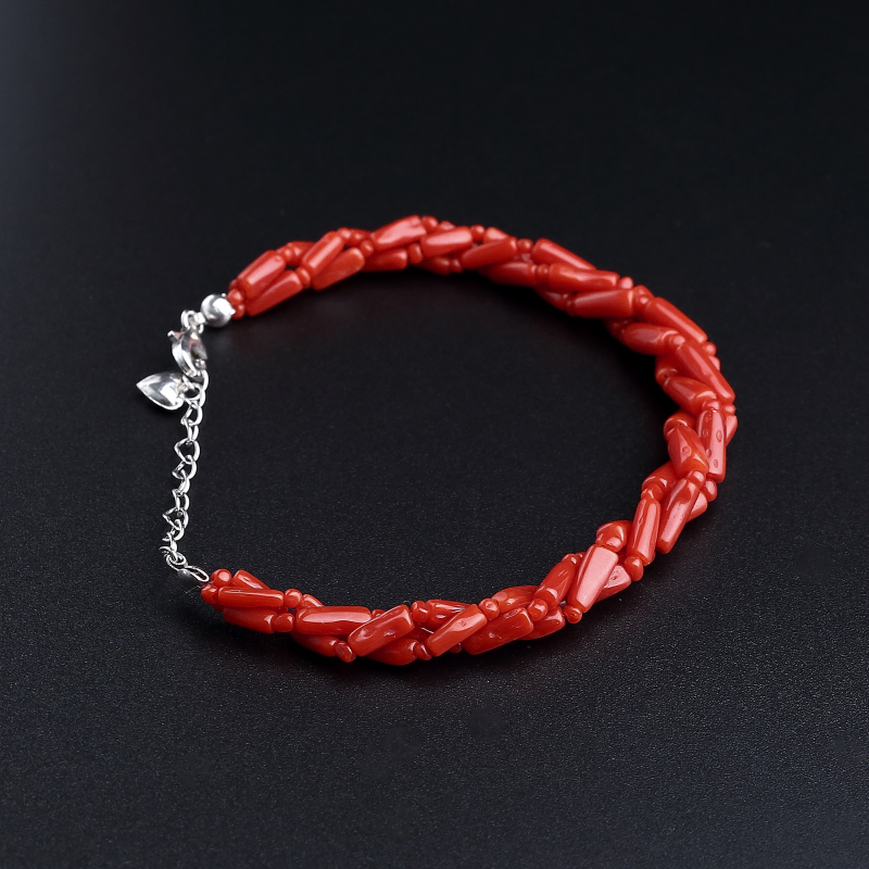 沙丁红珊瑚手链-红掌柜