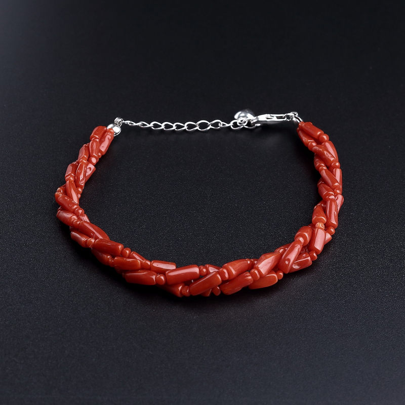 沙丁红珊瑚手链-红掌柜