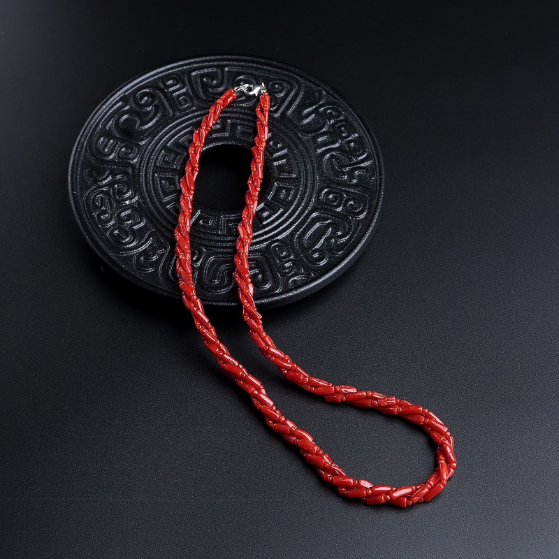 沙丁红珊瑚项链-红掌柜