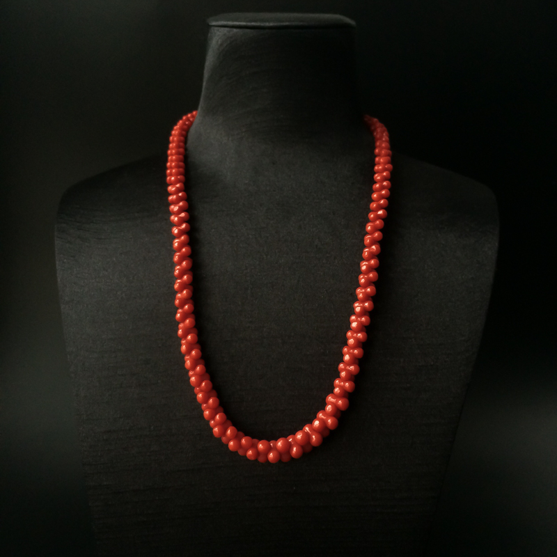沙丁红珊瑚八字链-红掌柜