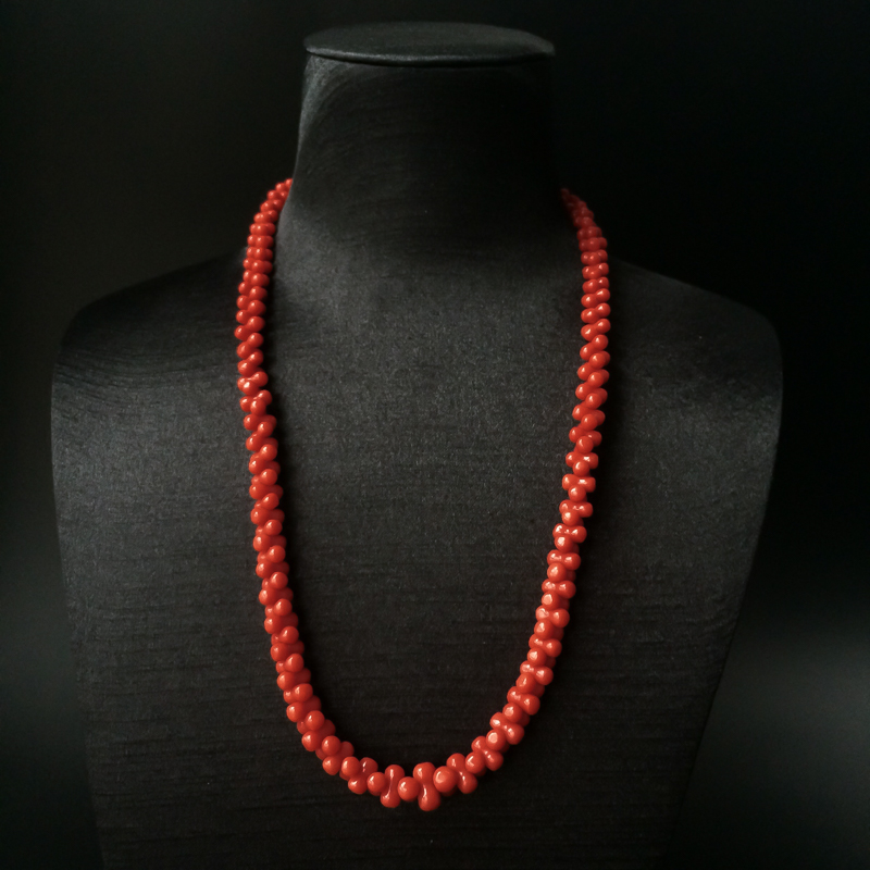 沙丁红珊瑚八字链-红掌柜