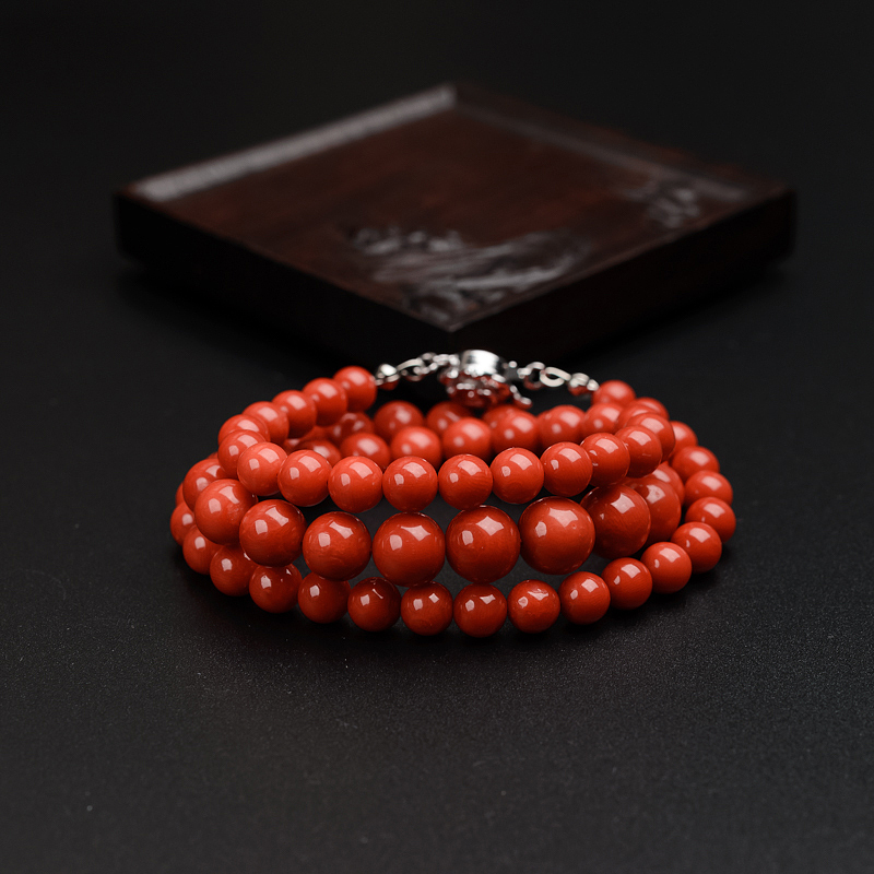 天然沙丁红珊瑚塔链-红掌柜