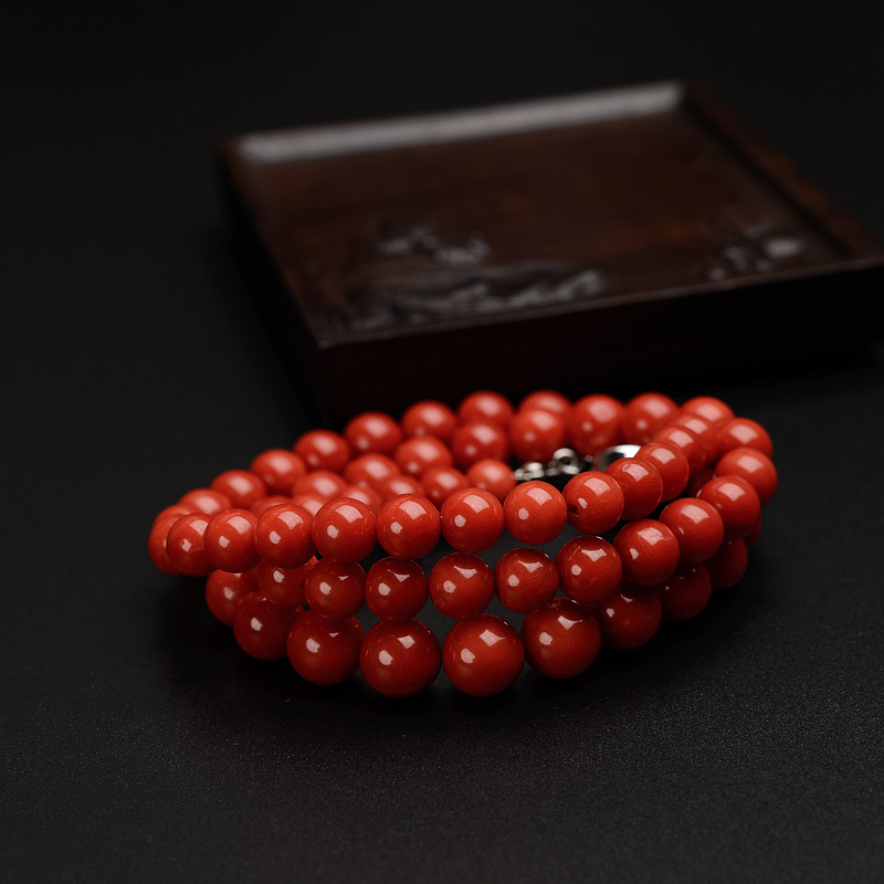 天然沙丁红珊瑚塔链-红掌柜