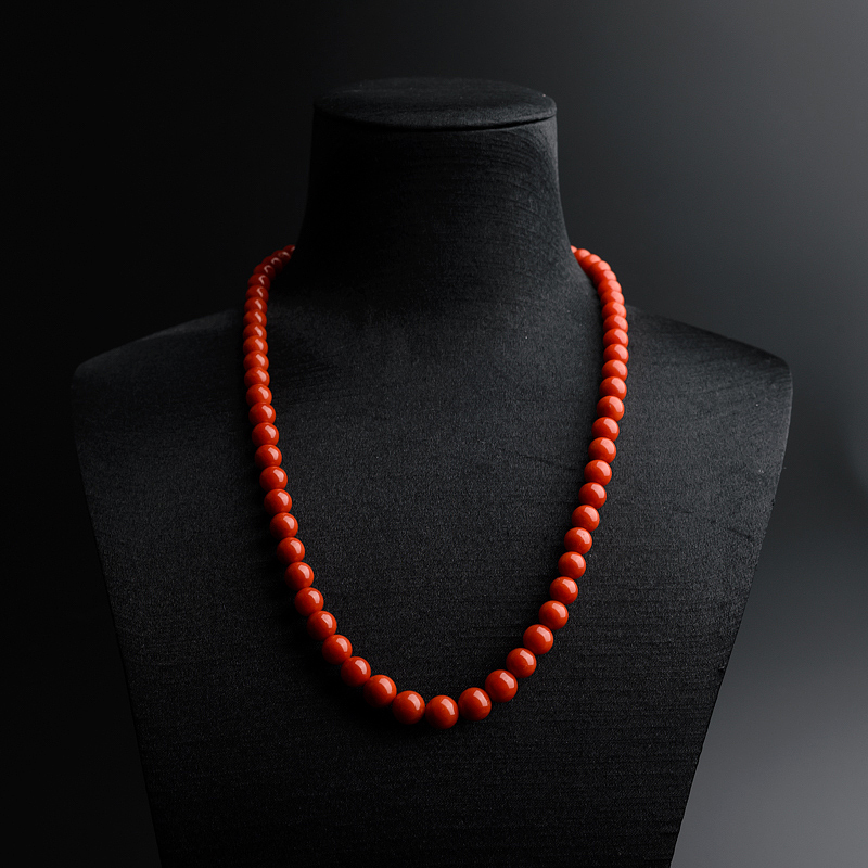 天然沙丁红珊瑚塔链-红掌柜