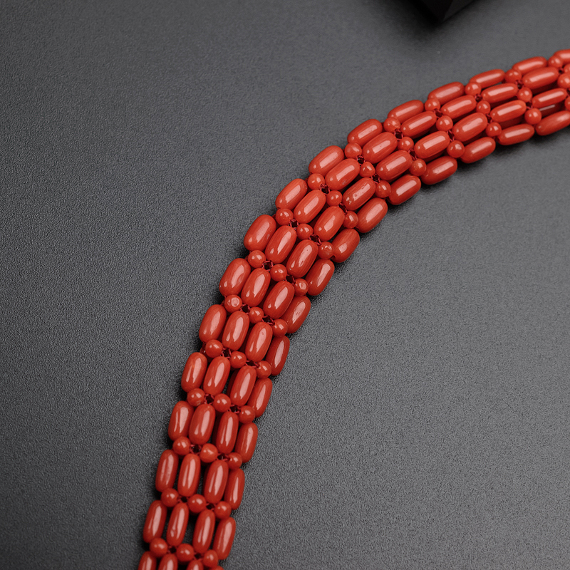 意大利天然沙丁珊瑚手链-红掌柜