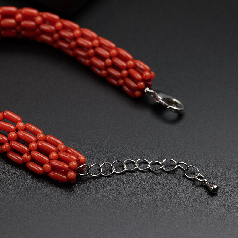 沙丁珊瑚豆形手链-红掌柜