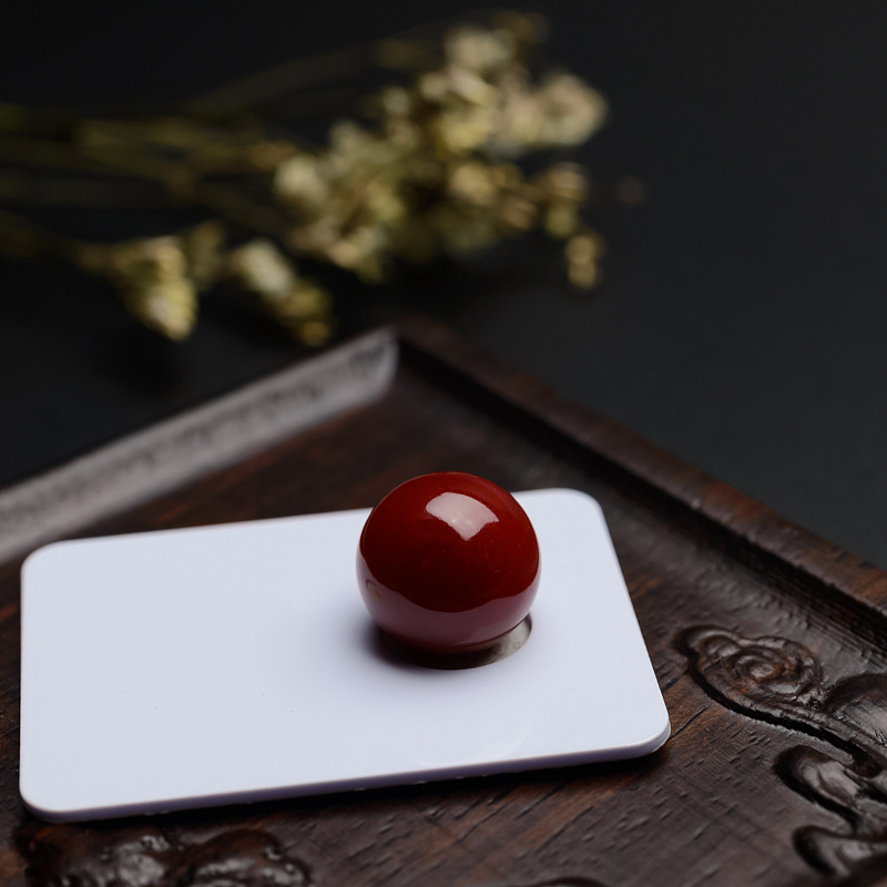 12mm阿卡牛血红珊瑚圆珠-红掌柜