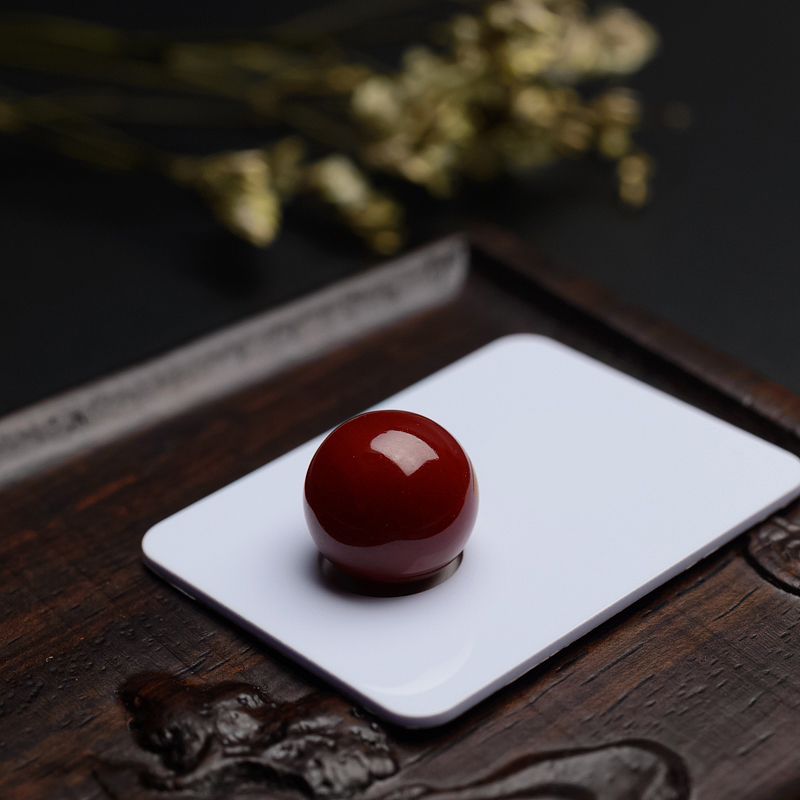 12mm日本阿卡珊瑚圆珠-红掌柜