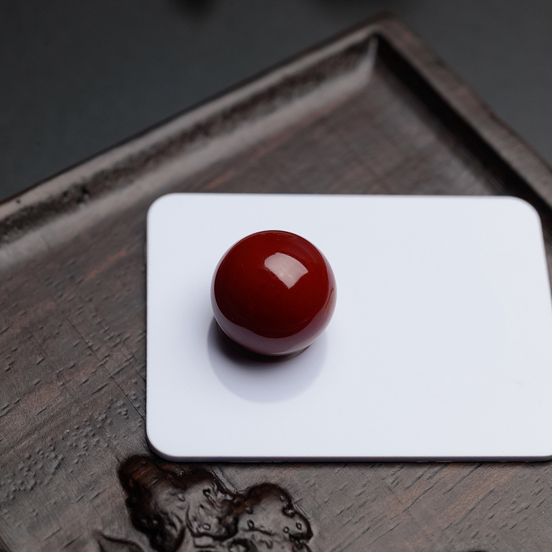 阿卡牛血红珊瑚圆珠-红掌柜