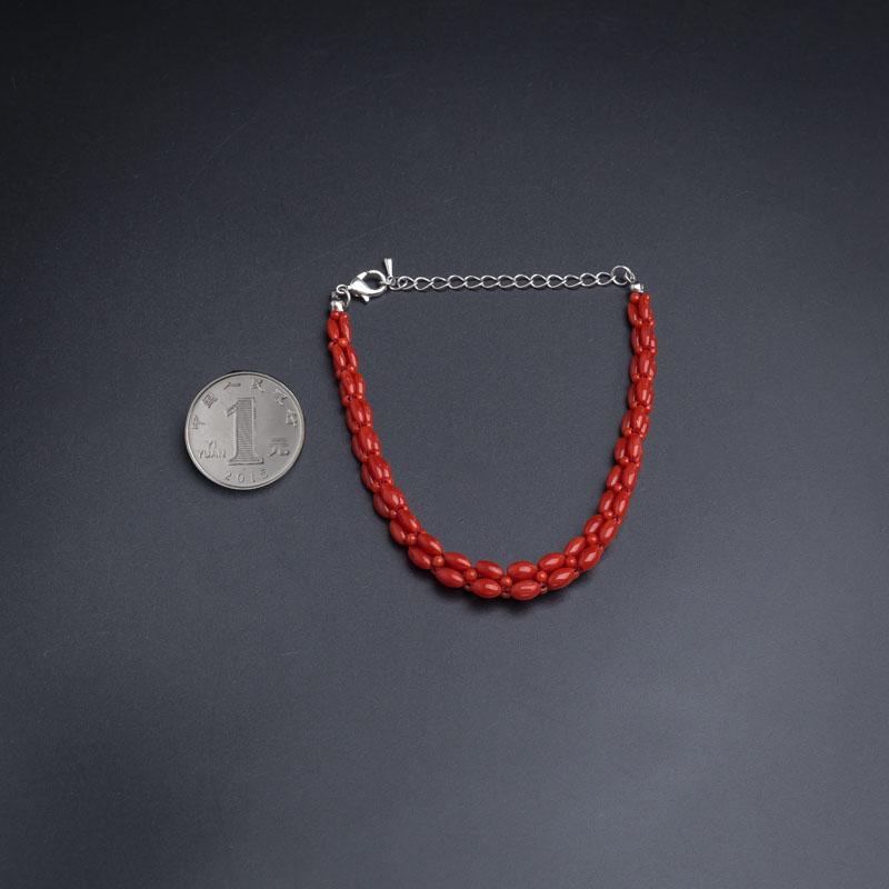 沙丁红珊瑚手链-红掌柜