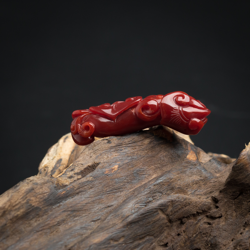 日本阿卡牛血红珊瑚吊坠-红掌柜
