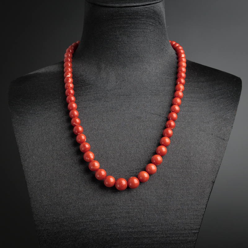 台湾天然MOMO红珊瑚塔链-红掌柜