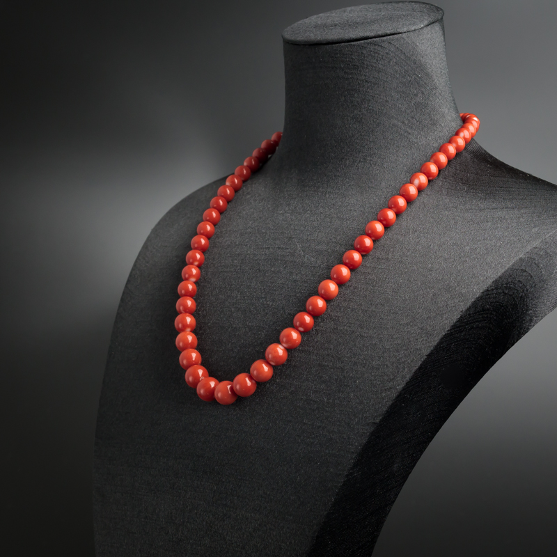 天然MOMO红珊瑚塔链-红掌柜