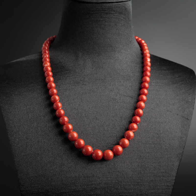 台湾天然红珊瑚塔链-红掌柜