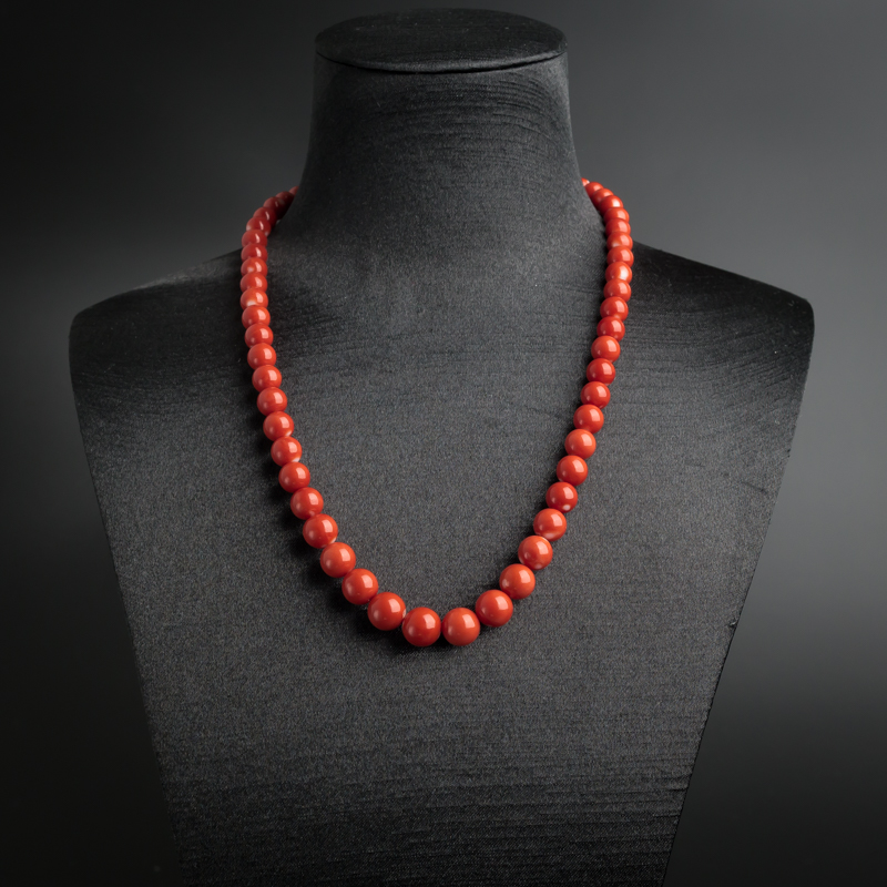 台湾天然MOMO红珊瑚塔链-红掌柜