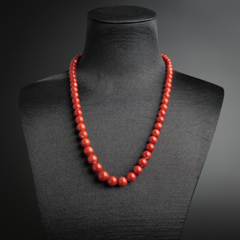 台湾天然MOMO红珊瑚塔链-红掌柜