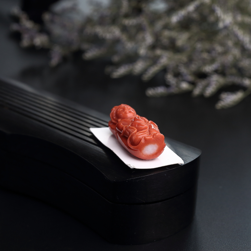 台湾天然MOMO红珊瑚吊坠 - 红掌柜