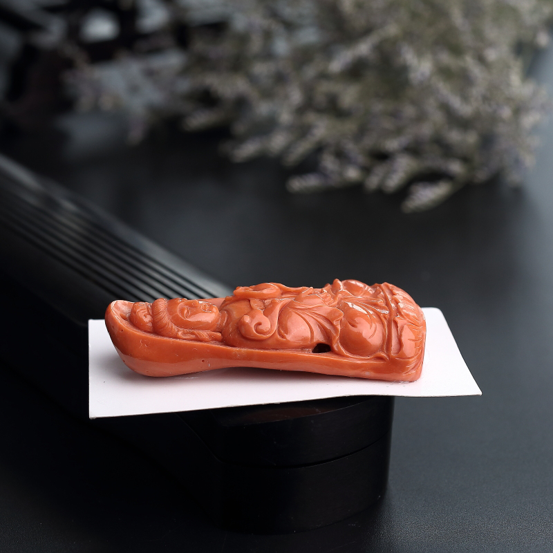 红珊瑚观音吊坠 - 红掌柜