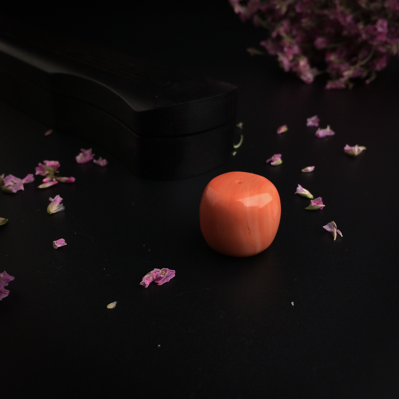 台湾天然MOMO珊瑚桶珠 - 红掌柜