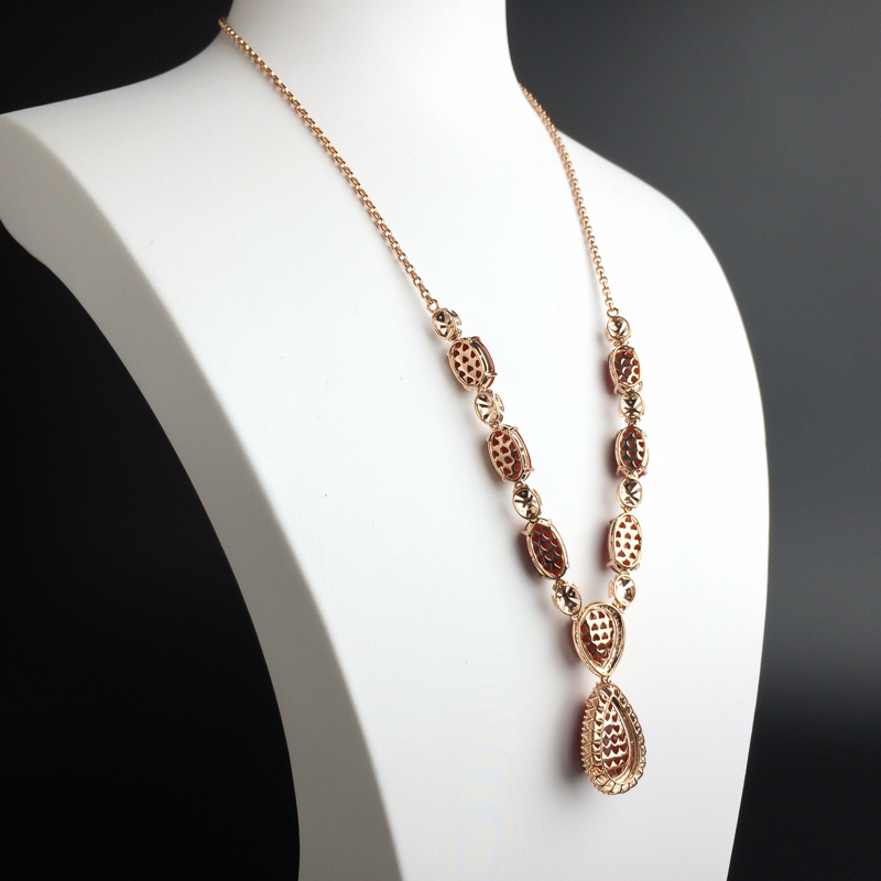 阿卡牛血红珊瑚项链-红掌柜