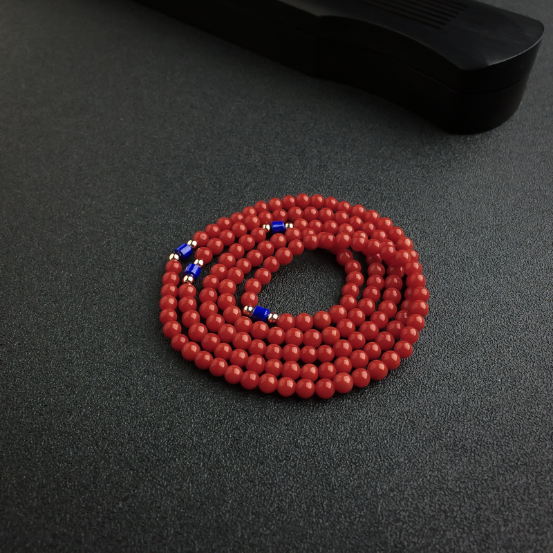 天然沙丁珊瑚手串-红掌柜