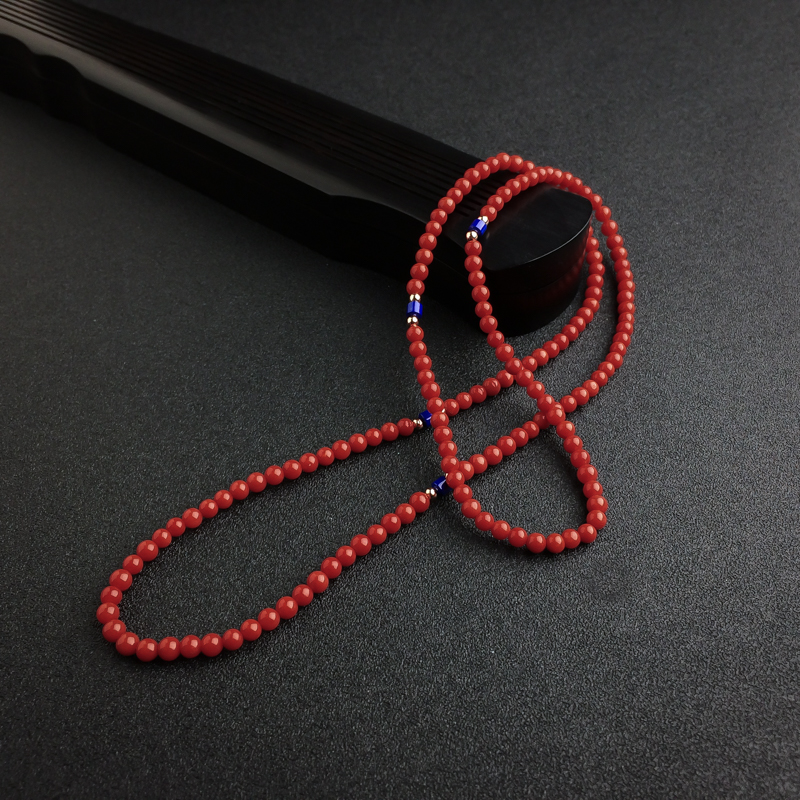 意大利天然沙丁红珊瑚手串-红掌柜