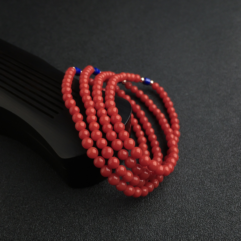 意大利沙丁红珊瑚手串-红掌柜