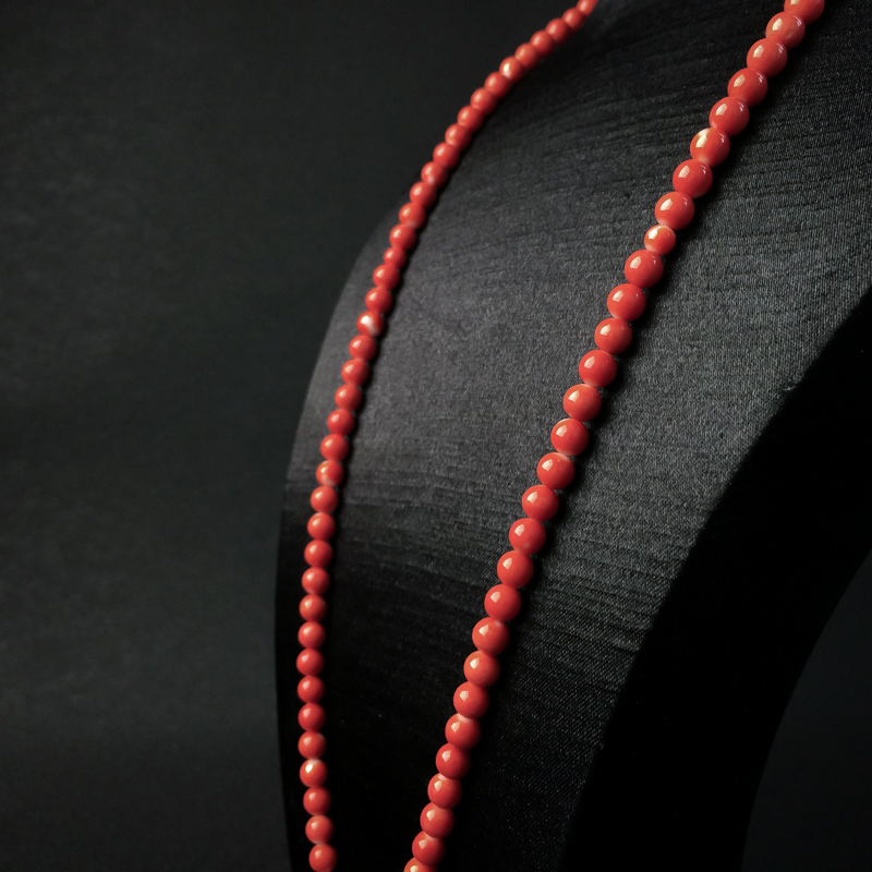 MOMO橘红珊瑚108佛珠 - 红掌柜