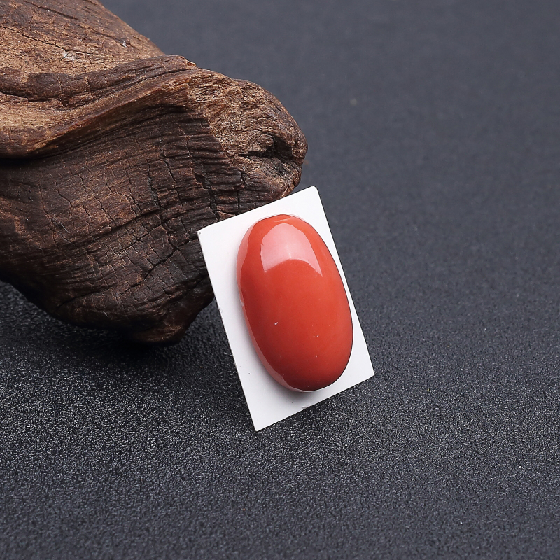 momo橘红珊瑚戒面 - 红掌柜