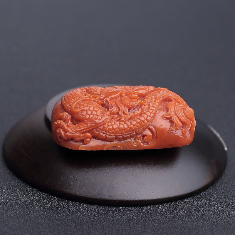 红珊瑚龙牌吊坠 - 红掌柜