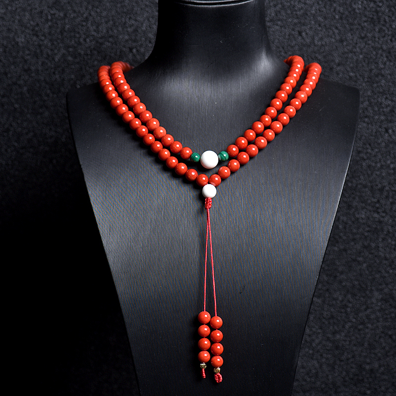 珊瑚108佛珠-红掌柜