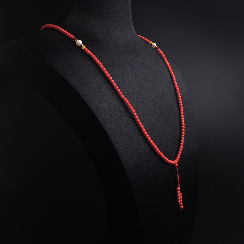 红珊瑚佛珠项链-红掌柜