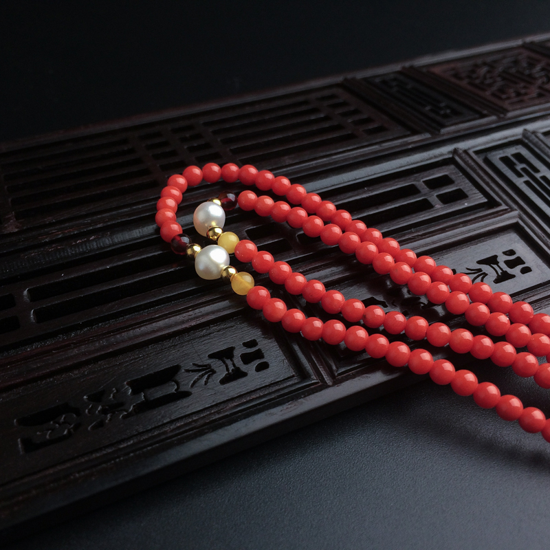 沙丁红珊瑚手串-红掌柜