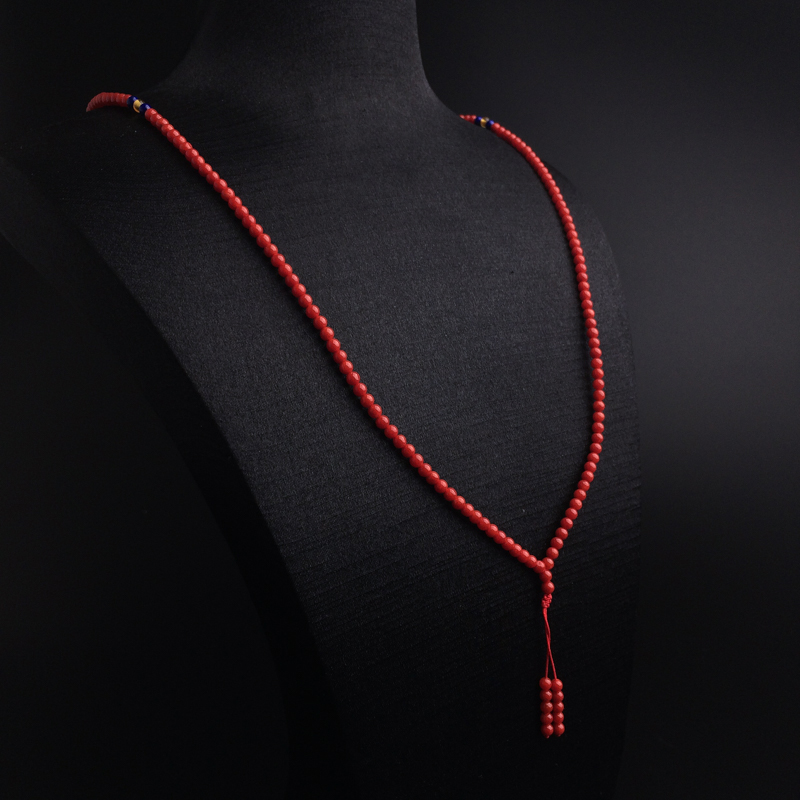 红珊瑚佛珠项链-红掌柜