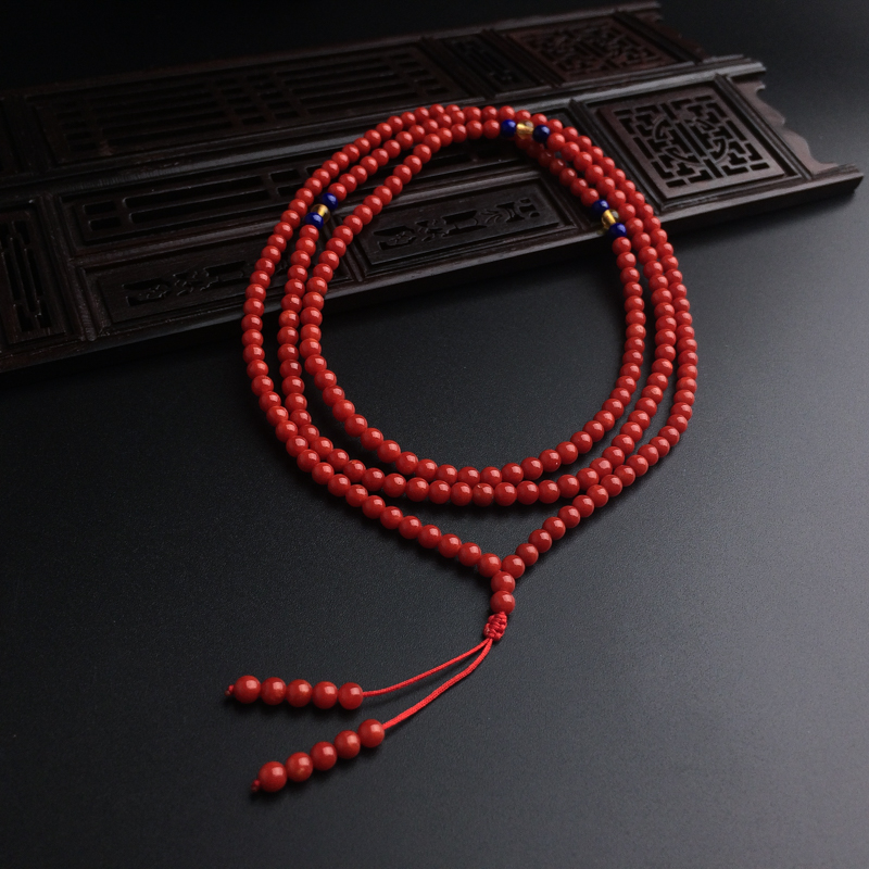 红珊瑚佛珠手串-红掌柜
