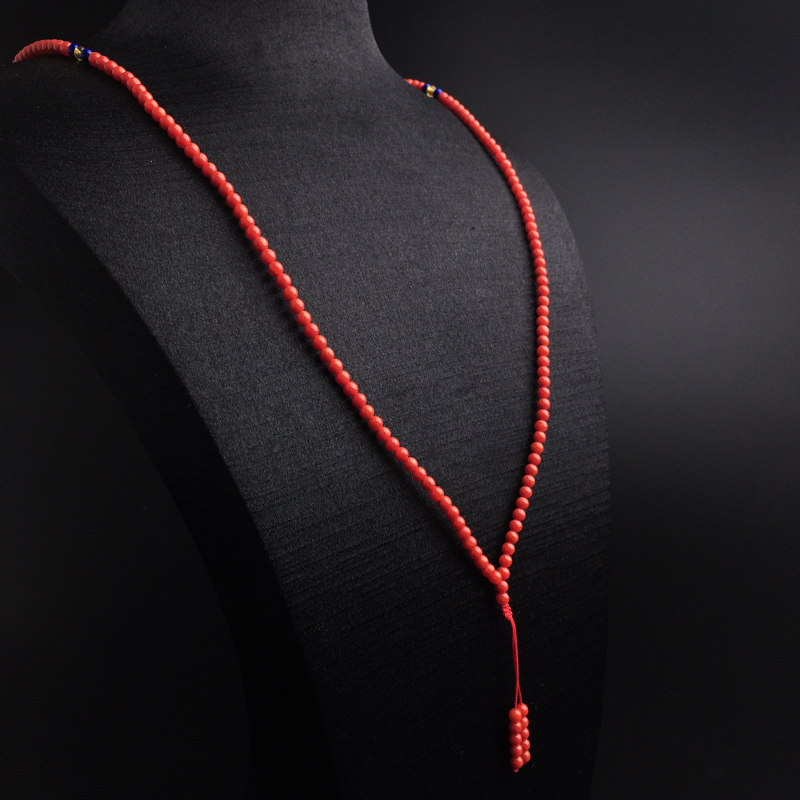 红珊瑚佛珠项链-红掌柜