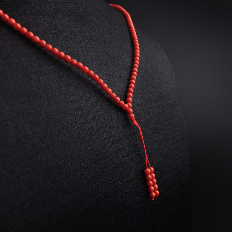 沙丁红珊瑚项链-红掌柜