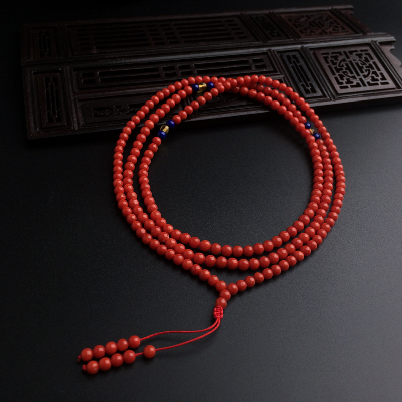 红珊瑚佛珠手串-红掌柜