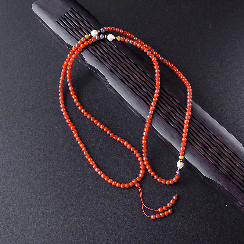 红珊瑚圆珠项链 - 红掌柜