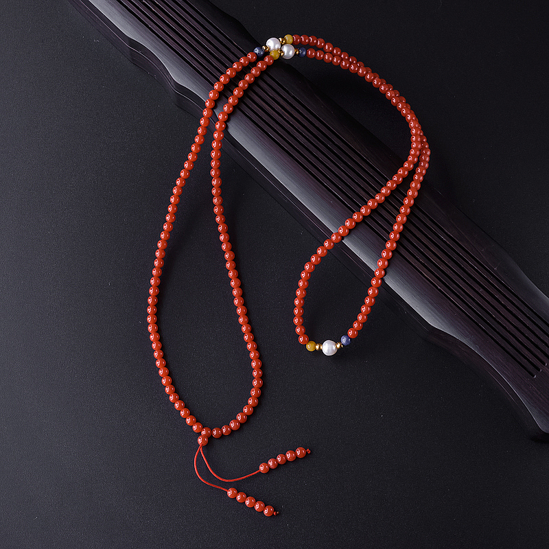 红珊瑚圆珠项链 - 红掌柜