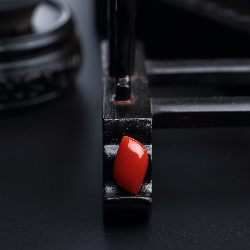 天然日本阿卡红珊瑚戒面 - 红掌柜