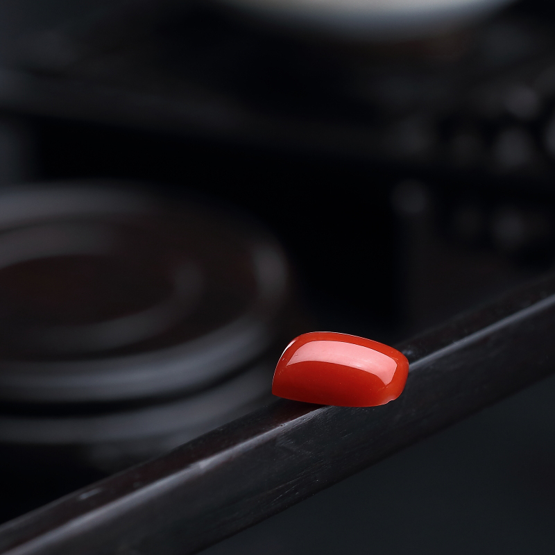 日本阿卡红珊瑚戒面 - 红掌柜