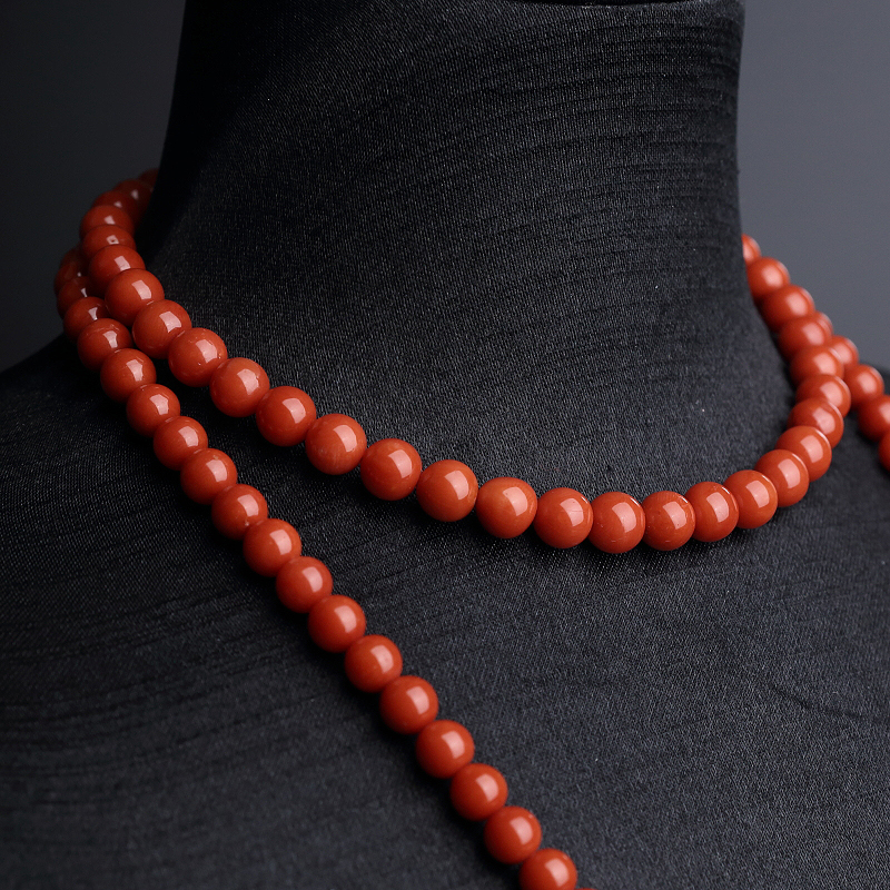 6.5mm意大利沙丁红珊瑚佛珠-红掌柜